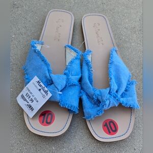 Splendid Denim Canvas Slides, 10